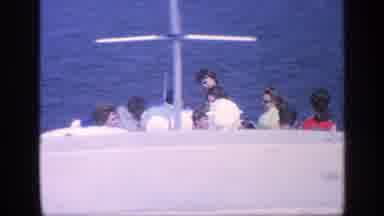 Florida USA (1968): A Group Of People Take A Boat Ride With Views Of A Large