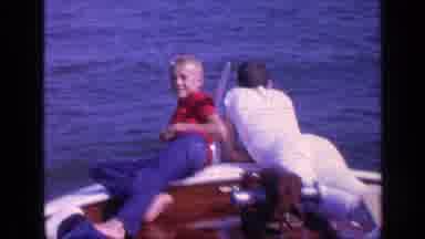 Florida USA (1968): Several People Lounge On The Bow Of A Ship