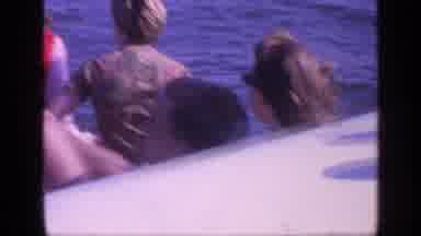 Florida USA (1968): Family And Friends Cruising On The Open Sea During A Sunny Day