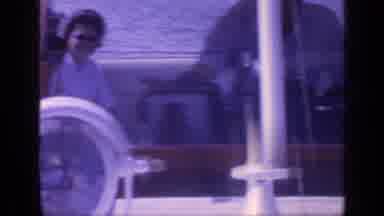 Florida USA (1968): Family On Boat Ride Showing Everyone There And Waving
