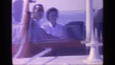 Florida USA (1968): People Riding On A Boat With Someone Driving Them