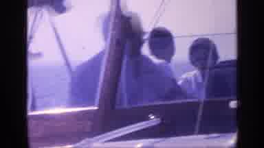 Florida USA (1968): Two Women Talking While Sitting In Boat On A Bright Sunny Day