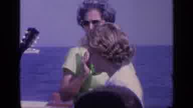 Florida USA (1968): People Are Having Party On The Boat In A Sunny Day On The Sea