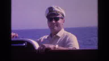 Florida USA (1968): Dad Boating With His Son