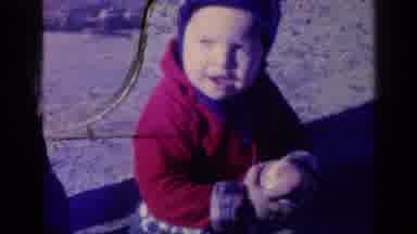 Florida USA (1968): Child With Baseball Heading Towards His Mother Who Starts To