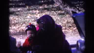 Florida USA (1968): Lady Kissing Child On A Walk In The Park