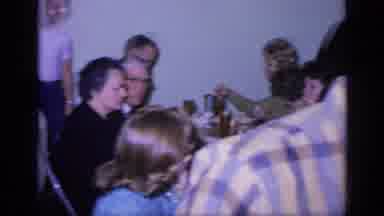 Florida USA (1968): People Eating And Drinking During A Crowded Social Gathering