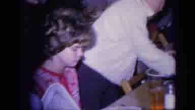 Florida USA (1968): Multiple People Eating At A Long Group Table