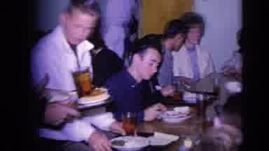 Florida USA (1968): Men Women And Children Gather To Enjoy Food And Drink