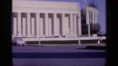 Florida USA (1968): Camera Scan White Building Captures People Walking And