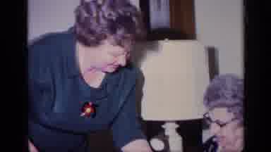 California USA (1969): Older Aged Women Interacting In Vintage Film Clip Cuts To