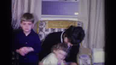 California USA (1969): First Little Girl Looks Forward Then Boy And Girl Are With