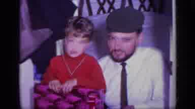 California USA (1969): Children And Adult Attending A Party And Posing With A