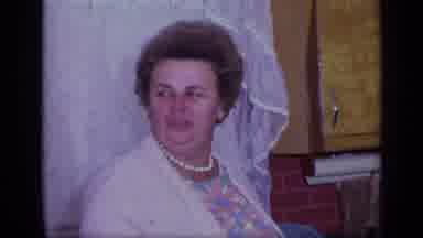 California USA (1969): Pretty Middle Age Lady With White Cardigan Jewelry A Nice