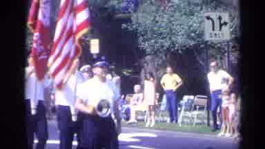 California USA (1969): Government Workers In Uniform March In A Parade On A Sunny