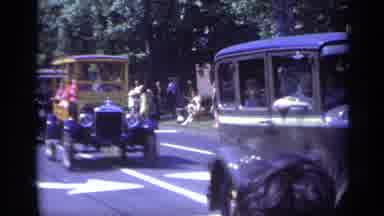 California USA (1969): Antique Collection Of Vehicles Slowly Move In Line