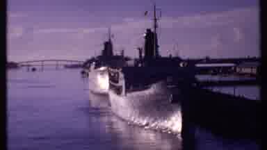 Bahamas (1969): Beautiful Scenery Of Vast Blue Ocean With Steamer Ships And Boats
