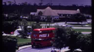 Bahamas (1969): A Peaceful Suburban Area With A Double-Decker Red Bus