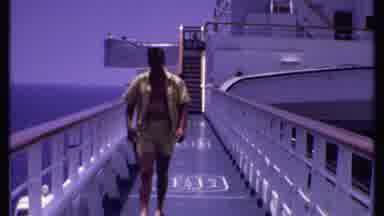 Bahamas (1969): Vacation Couple Walking On A Cruise Ship
