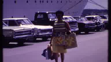 Bahamas (1969): Women Walking And Holding Bags On Her Arms Then A The Women In A