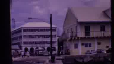 Bahamas (1969): Panning Across A Waterfront Area Showing Boats And Buildings
