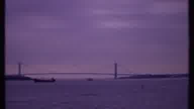 Bahamas (1969): Late Evening Footage Of The Ocean View With A Beautiful Purple Sky