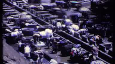 India-1969: People Washing Textiles In Communal Basins