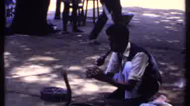 India (1969): Snake Charmer Plays Flute For King Cobra Snake And Almost Get Struck