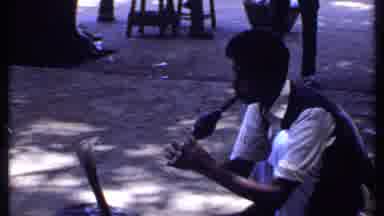 India (1969): Man Playing Flute For Snake