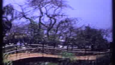 India (1969): Panning Across A Nature Trail During The Day Showing Trees A Blue
