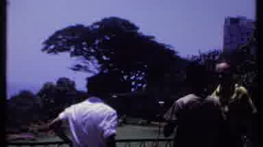 India (1969): Vintage Park Within A City With 3 Random People Making An Appearance