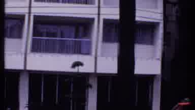India (1969): White Building And Mountainside Rice Paddy Fields On A Clear Day