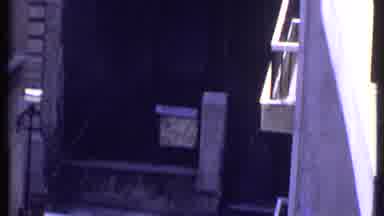 Kenya-1969: White Van Parked In Dark Alley Near Mansion
