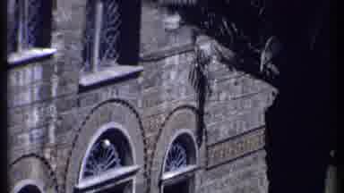 Kenya-1969: Church With Bell Tower Surrounded By Trees And A Man Walking