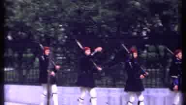 Kenya (1969): Soldiers Carrying Rifles Wear Red Berets Dark Jackets And White