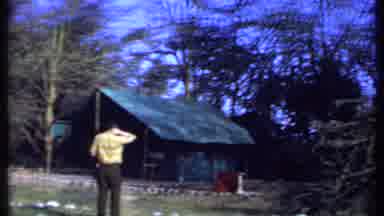 Kenya (1969): Senior Watching Birds In His Old Style Backyard Full Of Birds
