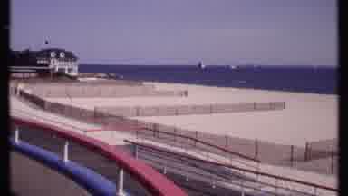 New London Connecticut (1969): Nice Beach Scene With Bright Blue Ocean And Sandy