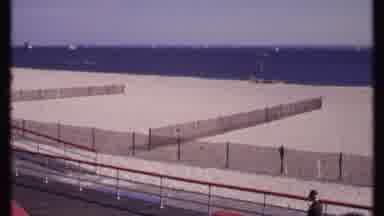 New London Connecticut (1969): Panning Over Beach And Ocean