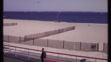 New London Connecticut (1969): Man Walking The Boardwalk At The Beach On A Sunny