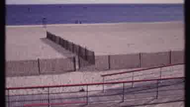 New London Connecticut (1969): Ramp Leading Down To Clean Beach With Calm Waves On