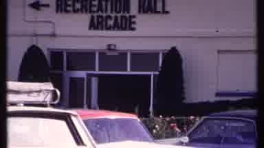 New London Connecticut (1969): Parking Lot With Cars In Front Of Building With