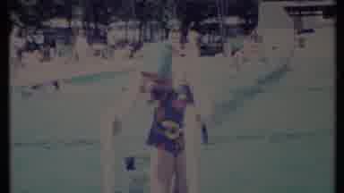 California USA (1971): Women Getting Out Of The Swimming Pool On A Summer Day