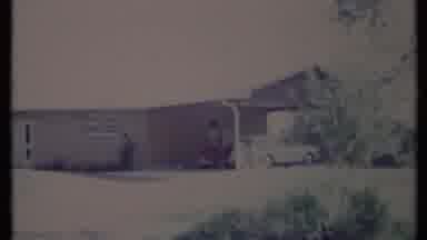California USA (1971): Single Level House Showing Large Front Window And Car In
