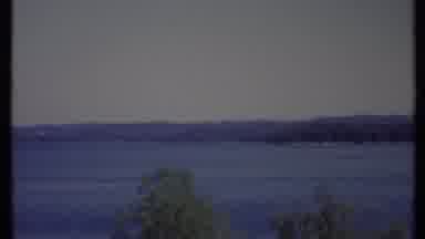 California USA (1971): Crystal Blue Lake Mountain View With Historical Skyline