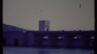 California USA (1971): A Large Stone-Built Bridge Over A Large River Or Sea