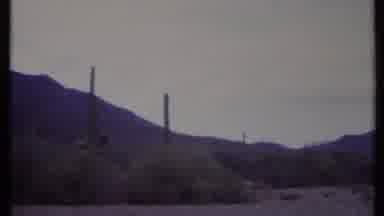 California USA (1971): Desert Landscape Arid Wasteland Bushes Cactus And Mountains