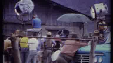 California USA (1971): Movie Set Of Old West Barn Action With Props Directors And