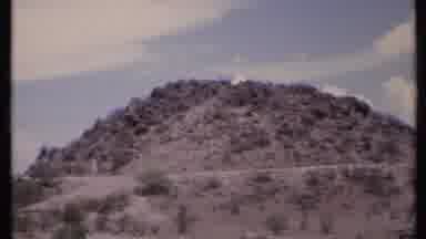 California USA (1971): Mountain In The Distance With Cross Displayed On Top