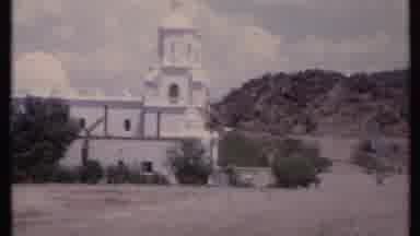California USA (1971): Camera Zooms In On White Church Building And Captures The