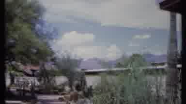 California USA (1971): Pathway Walk Building Clouds Trees Summer